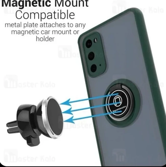  قاب مات هیبریدی انگشتی Samsung Galaxy S20 Matte Hybrid Ring Case 