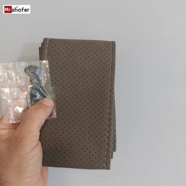 روکش فرمان مدل دوختی و سوزنی طرح چرم