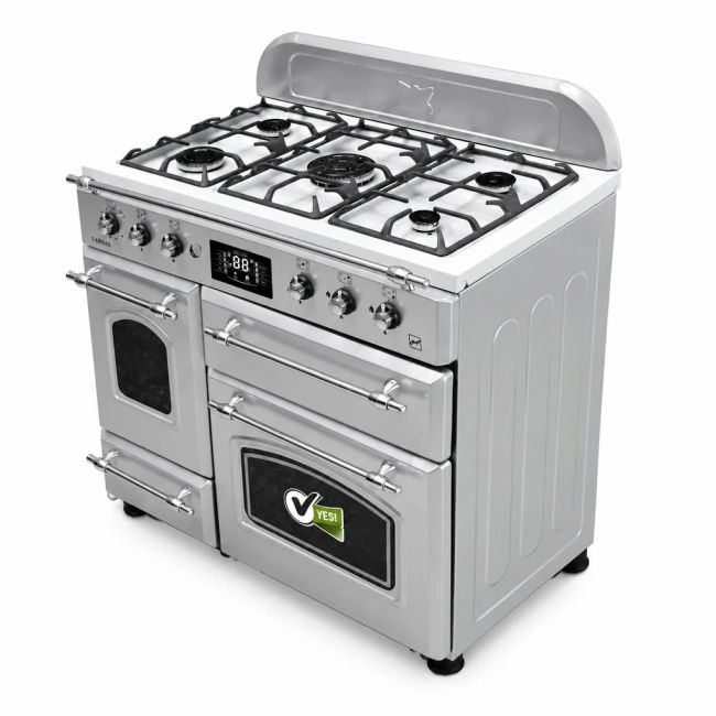 اجاق گاز طرح فر صفحه استیل طرح تاکنو فارناس (پس کرایه)