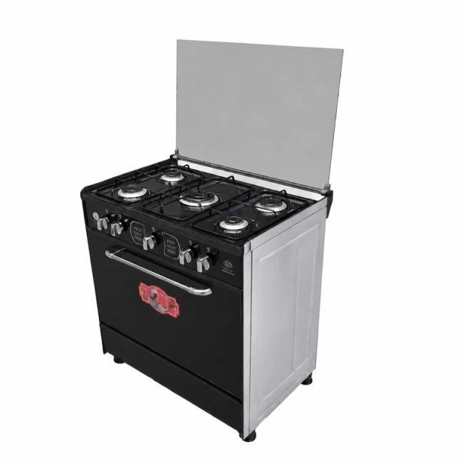 اجاق گاز 5 شعله طرح فر صفحه لعابی (پس کرایه)
