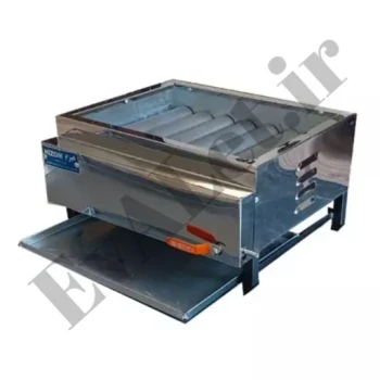 کباب پز گازی ( منقل ) 6 شعله تمام استیل هیزم (پس کرایه)