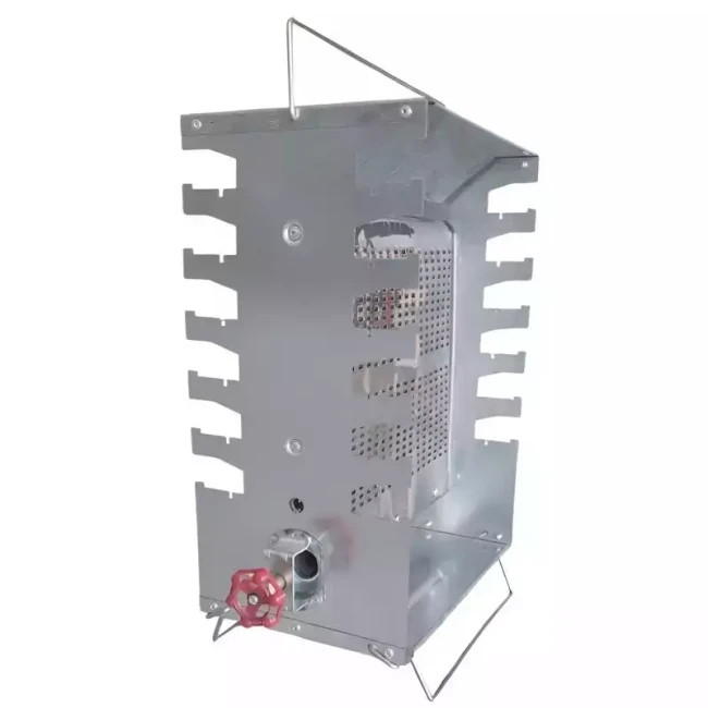 کباب پز معروف و هیزم مدل 12 سیخ 2 طرفه (پس کرایه)