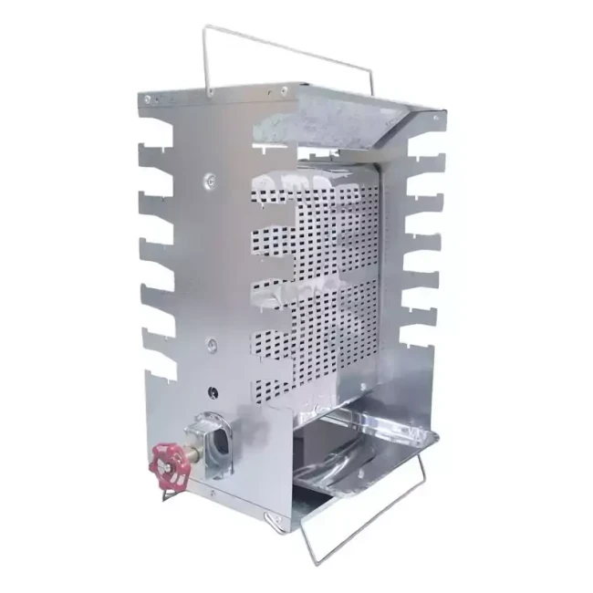 کباب پز معروف و هیزم مدل 12 سیخ 2 طرفه (پس کرایه)