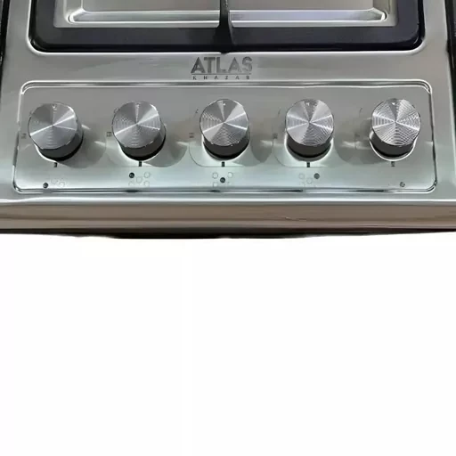 اجاق گاز صفحه ای پنج شعله اطلس خزر مدل پلوپز وسط (پس کرایه)