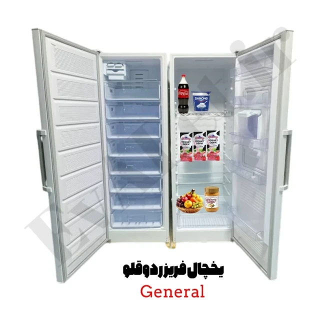یخچال فریزر دوقلو 40 فوت بدون برفک جنرال (پس کرایه)