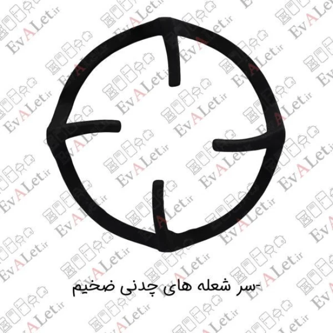 اجاق گاز 5 شعله تکنو مدل شیشه ای پلوپز وسط (پس کرایه)
