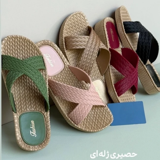 دمپایی زنانه حصیری ژله ای / سبک و راحت / سایز 38 الی 41