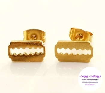 گوشواره میخی طرح تیغ اسپرت استیل کد 1151