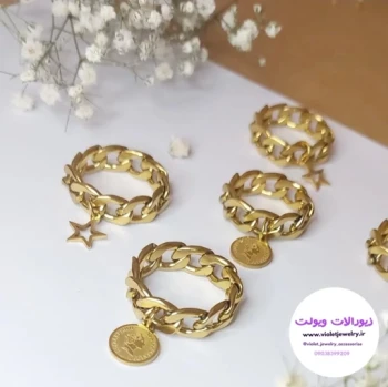 انگشتر دخترانه کارتیر آویزدار کد 2906