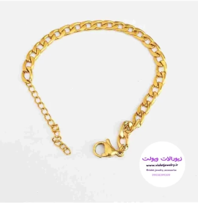 پابند کارتیر استیل طلایی کد 7006