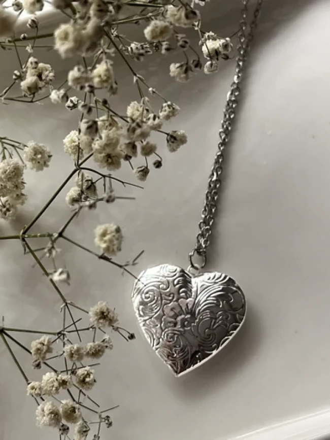 گردنبند لاکت طرح قلب (قاب عکس) کد 10304