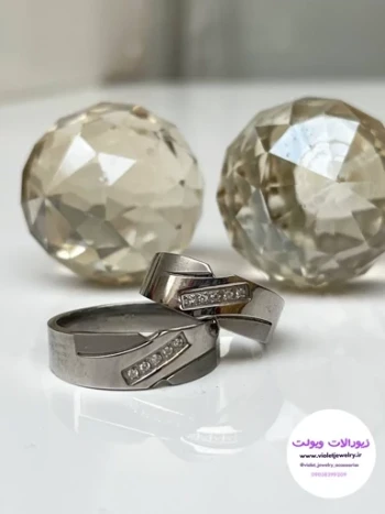 حلقه ست استیل اسپرت نگین دار کد 3032