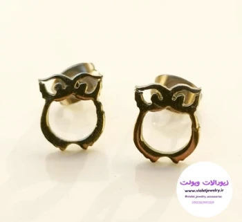 گوشواره میخی طرح جغد اسپرت جنس استیل کد 1144