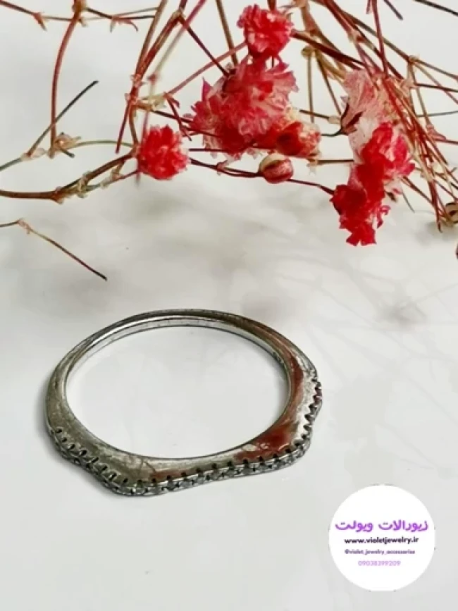 انگشتر زنانه نقره وزن 1.5 گرم   کد 0406