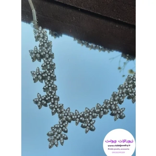 سرویس کامل نقره 925ساخت کشور ایتالیا ابکاری طلاسفید کد2001