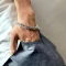 دستبند مردانه کارتیر دوبل استیل رنگ ثابت قابل شستشو کد 6030