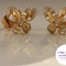 گوشواره میخی نگین دار طلائی طرح پروانه برند ژوپینگ کد 1157