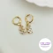 گوشواره حلقه ای آویزدار نگین دار کد 1194
