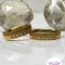 حلقه ست استیل نگین دار طلایی برند R&W کد 3033