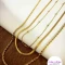 گردنبند 3لاین زنانه طلایی استیل خاص رنگ ثابت کد 12132