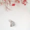 پلاک اسم لاتین حروف B استیل رنگ ثابت نقره ای کد 4036