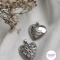 لاکت (جاعکسی) مدل قلب نقره ای کد 99104