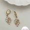 گوشواره حلقه ای برند ژوپینگ نگین دار کد 1196