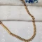 گردنبند گندمی زنانه  زنجیر تیغ ماهی 50سانتی استیل و رنگ ثابت با آبکاری طلا 