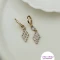 گوشواره حلقه ای برند ژوپینگ نگین دار کد 1196