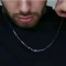 زنجیر آجری نقره ای و طلایی 45 سانت کد 1706