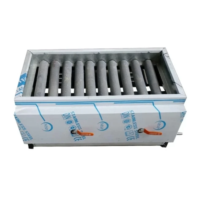 کباب پز گازی هیزم مدل 10 شعله هیزم ( پک 2 عددی )