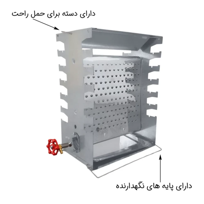 کبابپز گازی ایستاده هیزم مدل 12 سیخ دو طرفه ( پک 3 عددی )