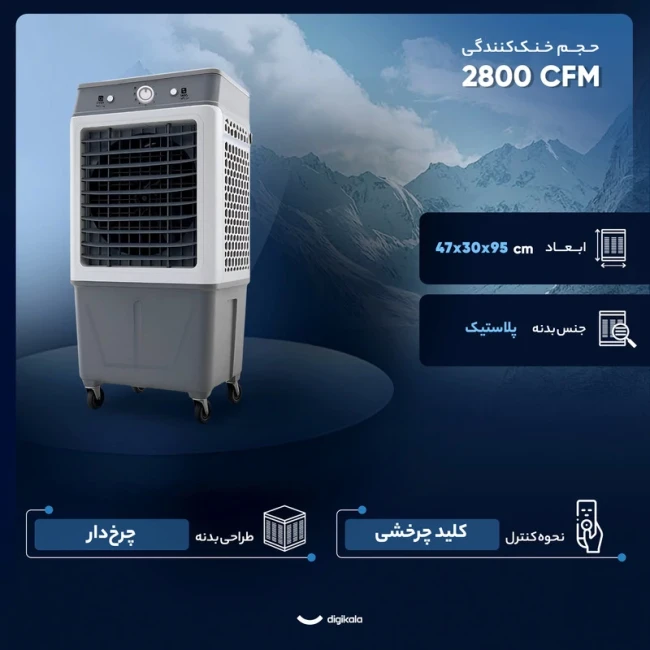 کولر آبی سلولزی وان لایف مدل AC-28001 ( پک 20 عددی )