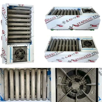 کباب پز گازی هیزم مدل 8 شعله پلوپزدار ( پک 2 عددی )