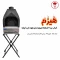 کبابپز هیزم 7 شعله هود دار با پایه ( پک 3 عددی )