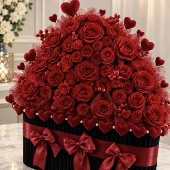 باکس گل شمعی عشق