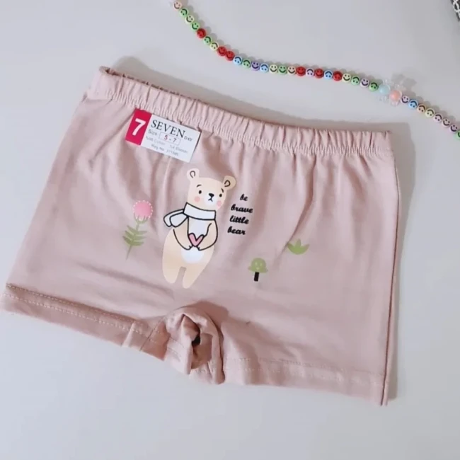 شورت دخترانه خرسی مناسب 5 تا 7 سال 