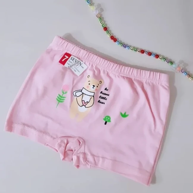 شورت دخترانه خرسی مناسب 5 تا 7 سال 