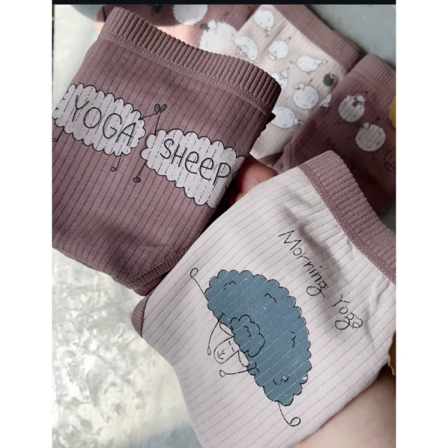 پک 3 عددی شورت فانتزی Yoga Sheeps نخ پنبه