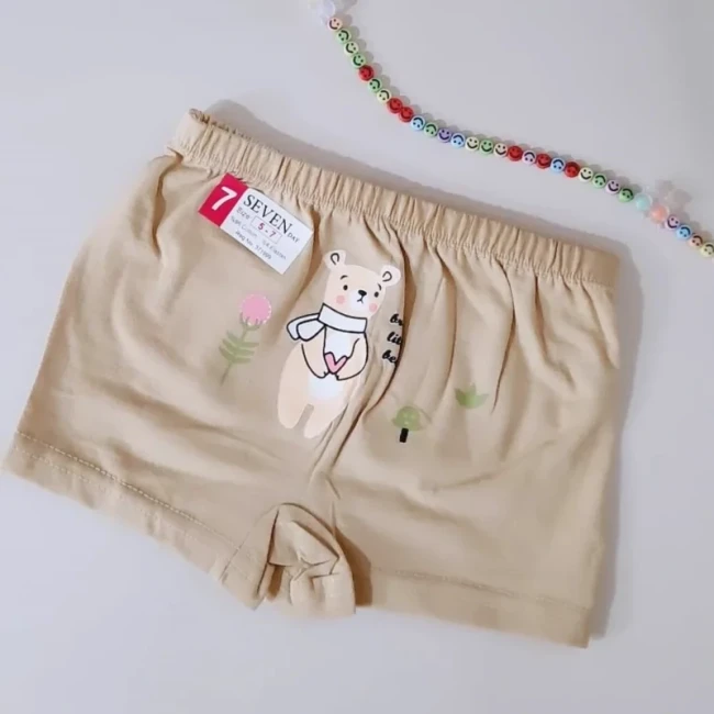 شورت دخترانه خرسی مناسب 5 تا 7 سال 