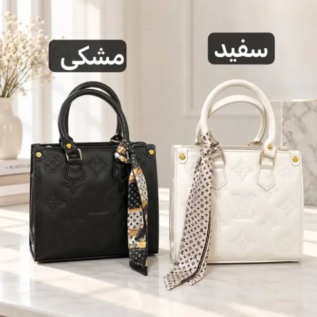 کیف دخترانه چرم مصنوعی روزمره و مجلسی ابعاد 24 در 21 سانتیمتر