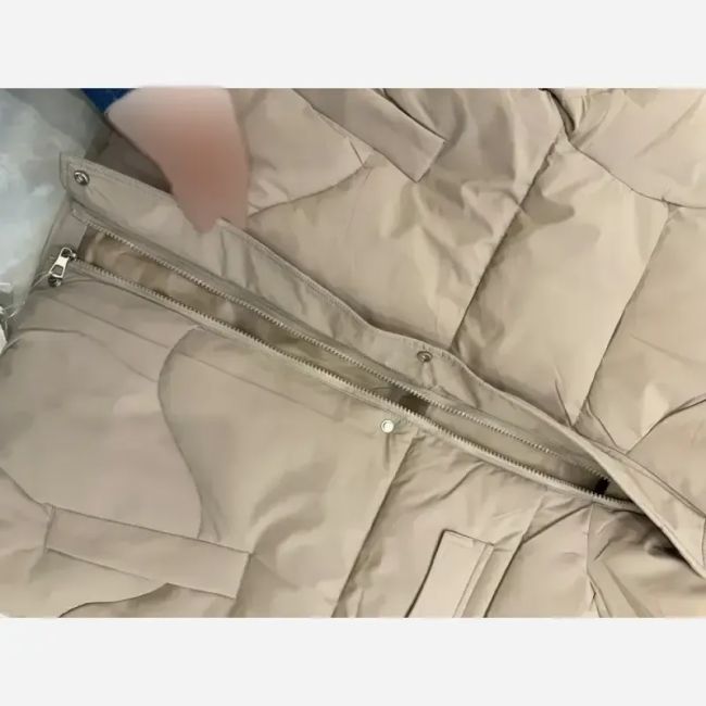 کاپشن وارداتی پفکی جنس بارانی داخل پشم سفید سایز M L XL 2XL