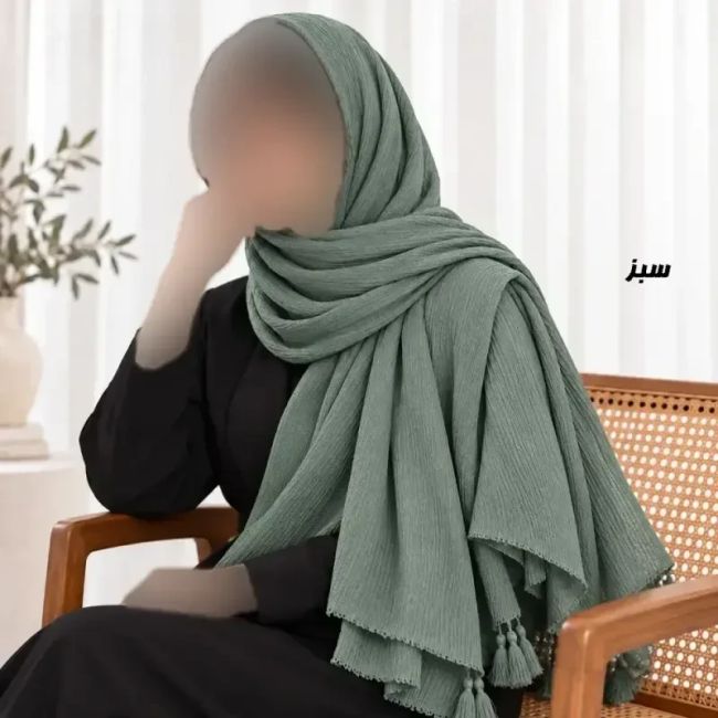 شال نخی برشکا طرح تیغ ماهی مناسب روزمره قواره 188 در 62 سانت