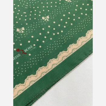 روسری سوپر نخ طرح رزین قواره 110 منگوله دار دور دوخت میس رز