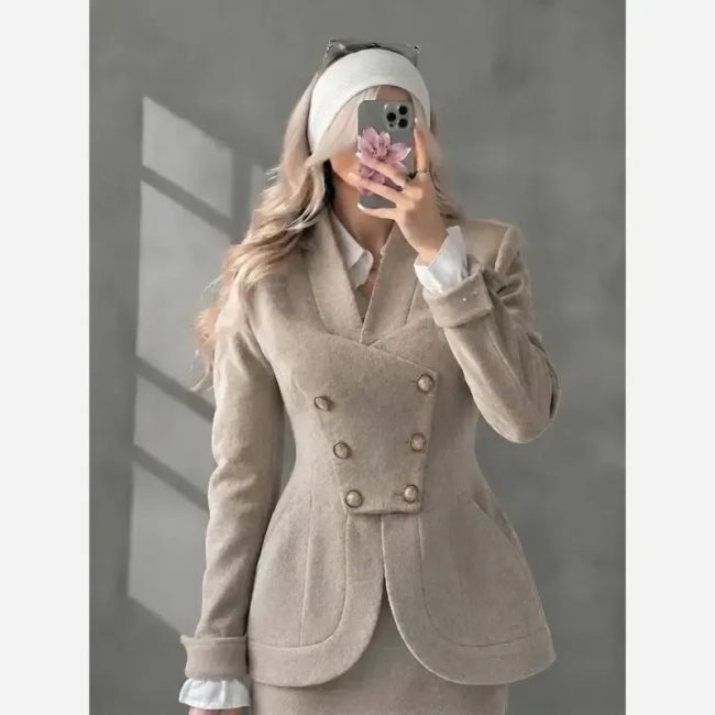 ست کت و شلوار زنانه آنجل جنس توییت سایز 36 تا 50