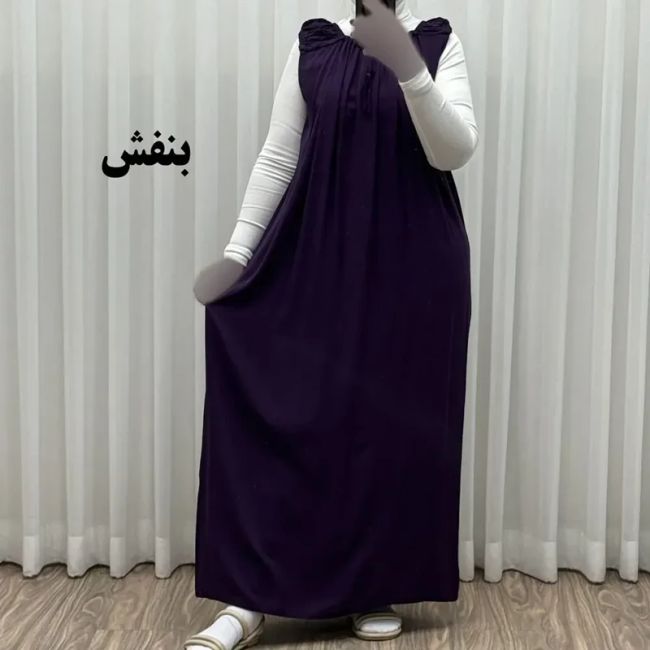 سارافون راحتی زنانه بلند نخی فری سایز مناسب تا سایز 54