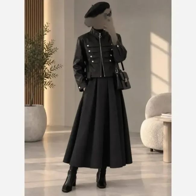 کت ناپلئونی چرم درجه یک مزونی آستردار