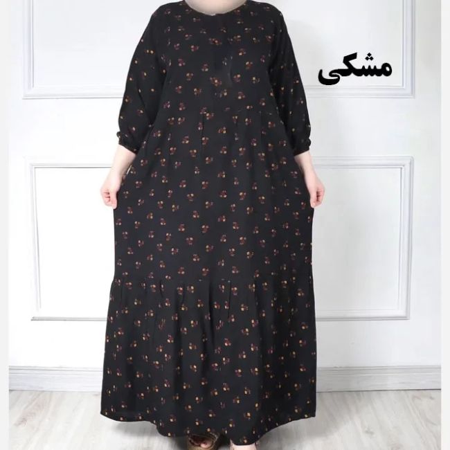 پیراهن ساحلی زنانه گلریز نخی فری سایز تا 48 آیدایی کمربند دار شیک و راحت چهارفصل