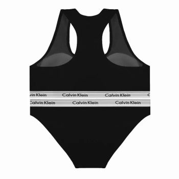 ست نیم تنه و شورت زنانه ورزشی کش اسپرت نخی پنبه ای کاپ متحرک Calvin Klein