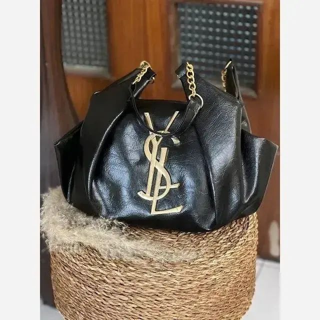 کیف یاشیل چرم با کیفیت طلایی و نقره ای